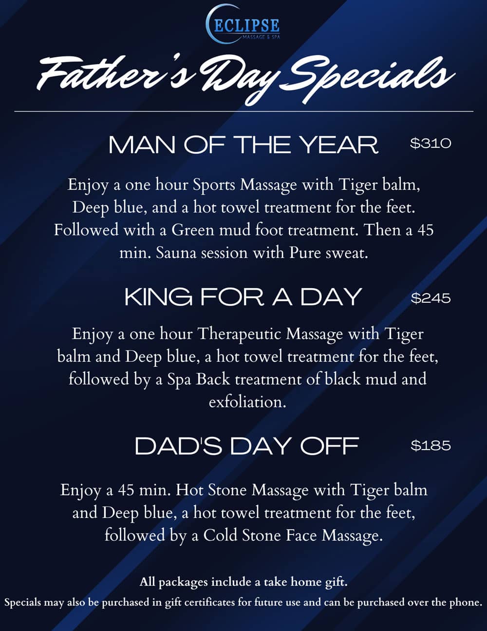 Fathers Day Specials